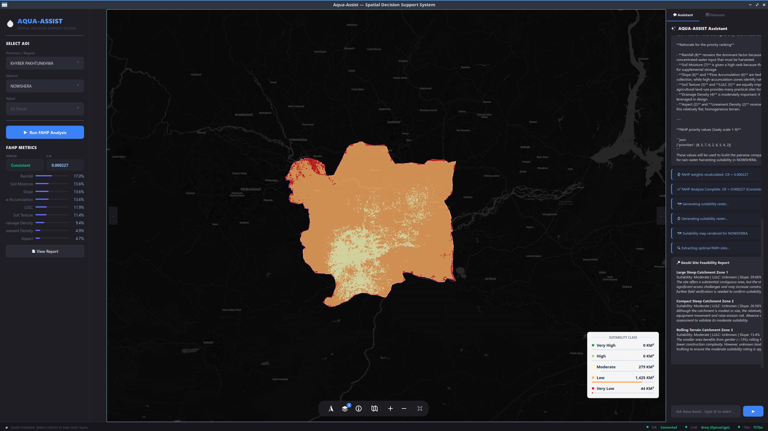 AquaAssist SDSS interface